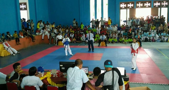 Gelaran Kejurda dan Open Turnamen Taekwondo Bupati dan Dandim Cup di Kabupaten Tebo